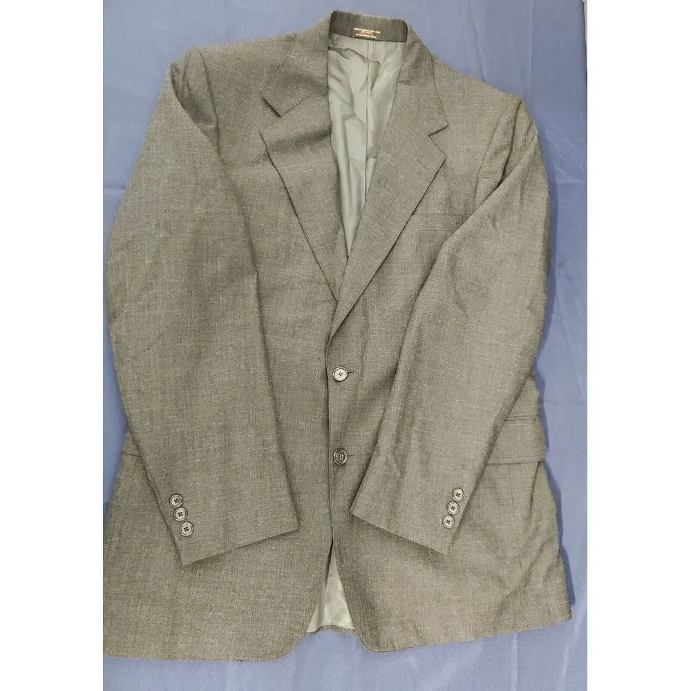 USA Made Winston Hill‎ Mens Jacket 42 Grey  2 Button Flap Pockets